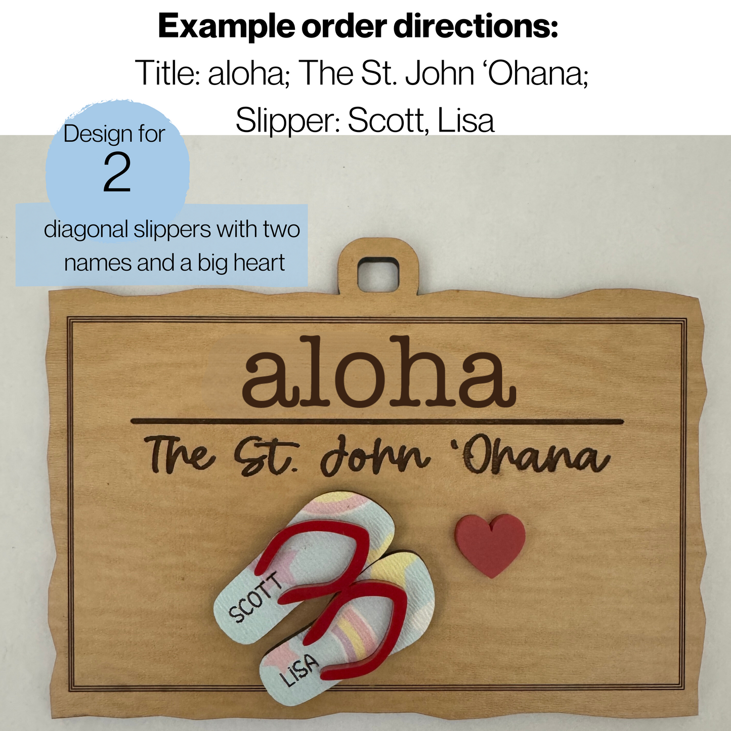 Welcome Mat and Rubbah Slippah Personalized Family Sign