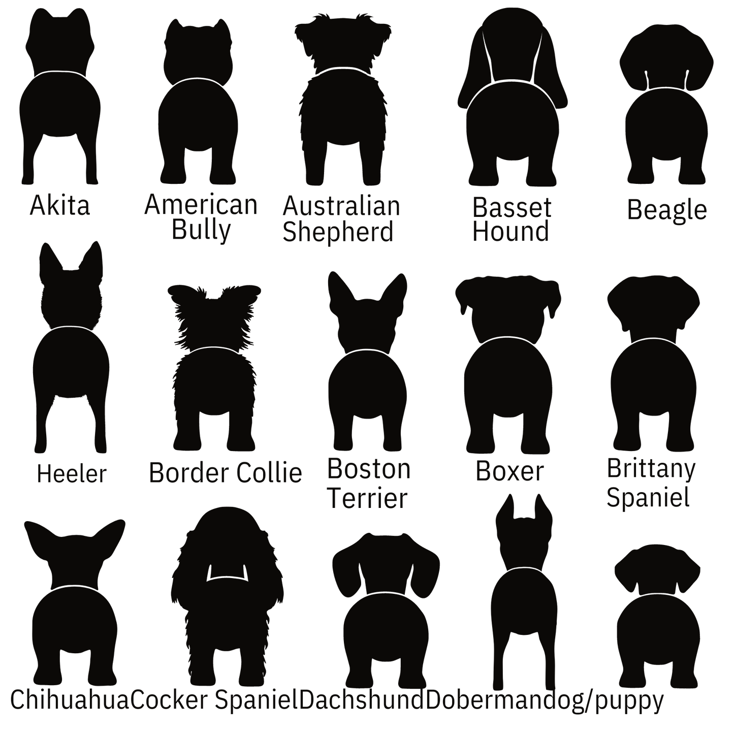 Personalized Doggy Butt Christmas Ornaments