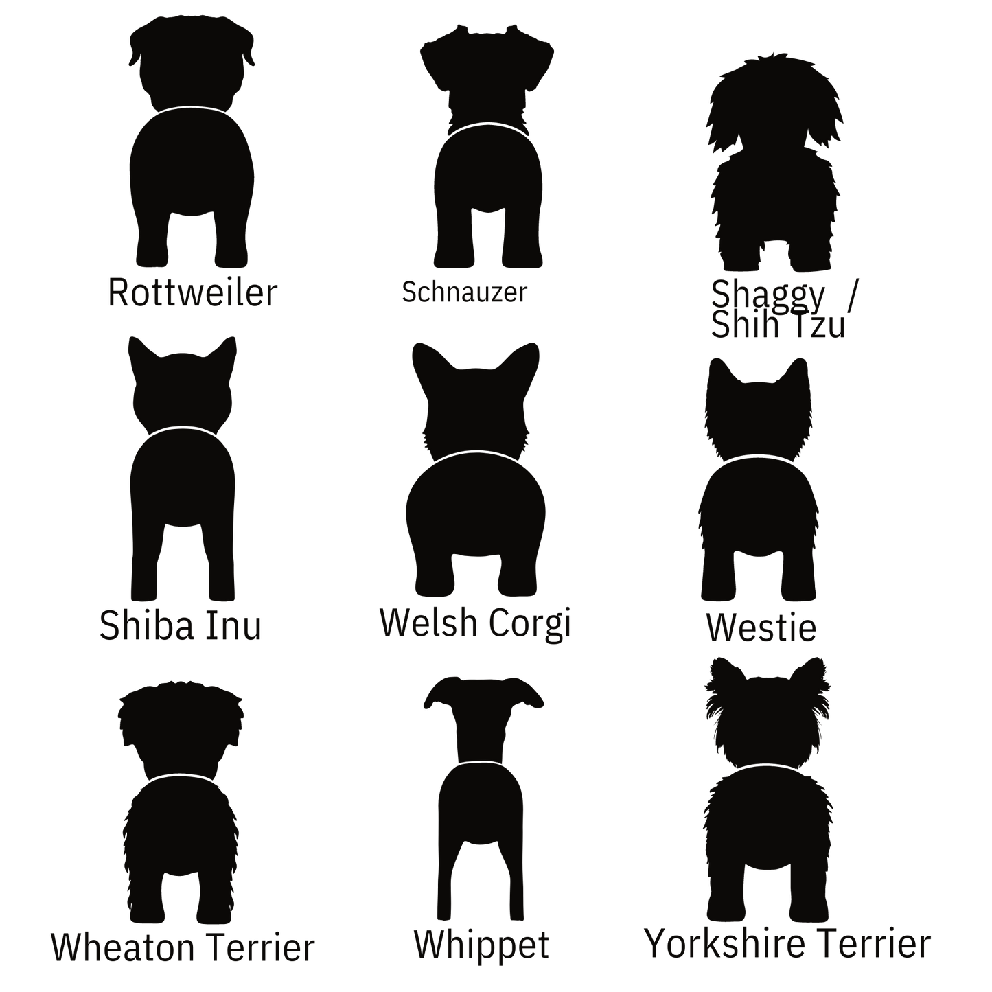 Personalized Doggy Butt Christmas Ornaments