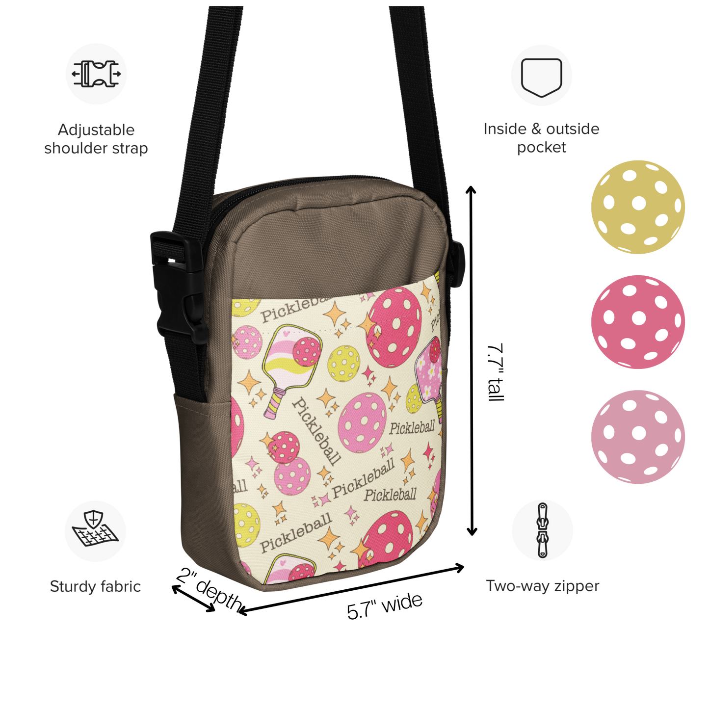 Pickleball Princess Cross Body Bag