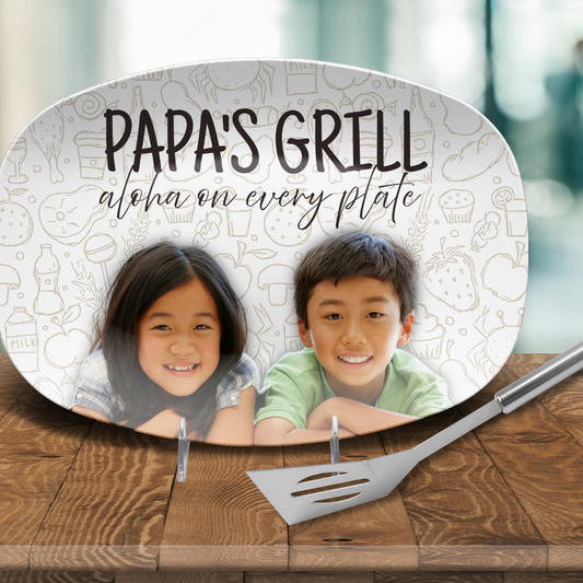 Microwaveable Grill Plate with Custom Photo