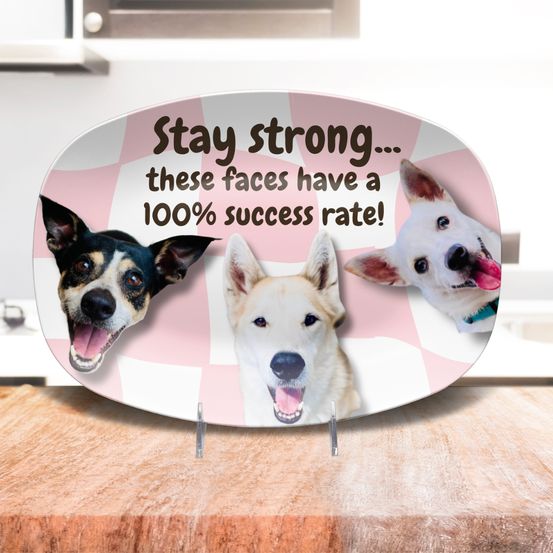 Microwaveable Plate with Custom Dog Face