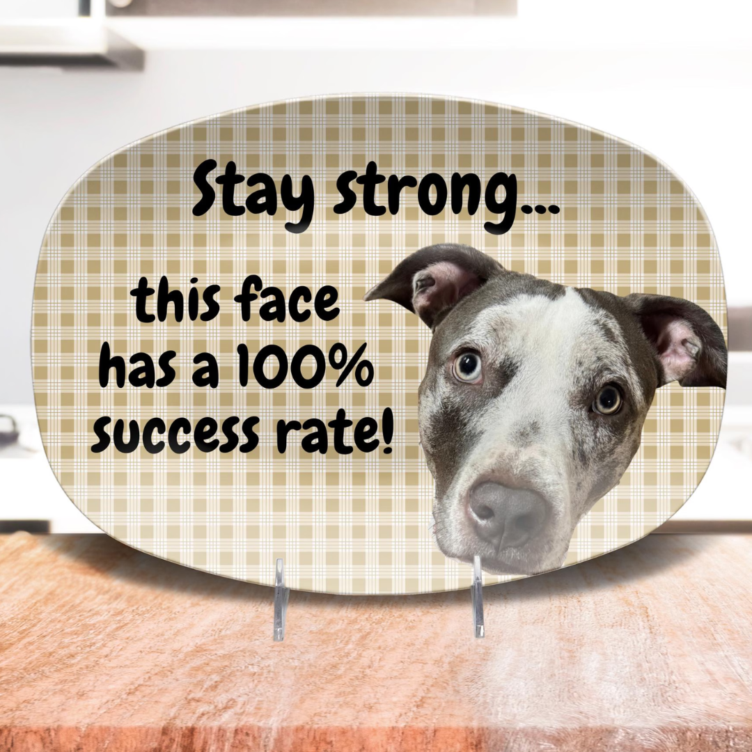 Microwaveable Plate with Custom Dog Face