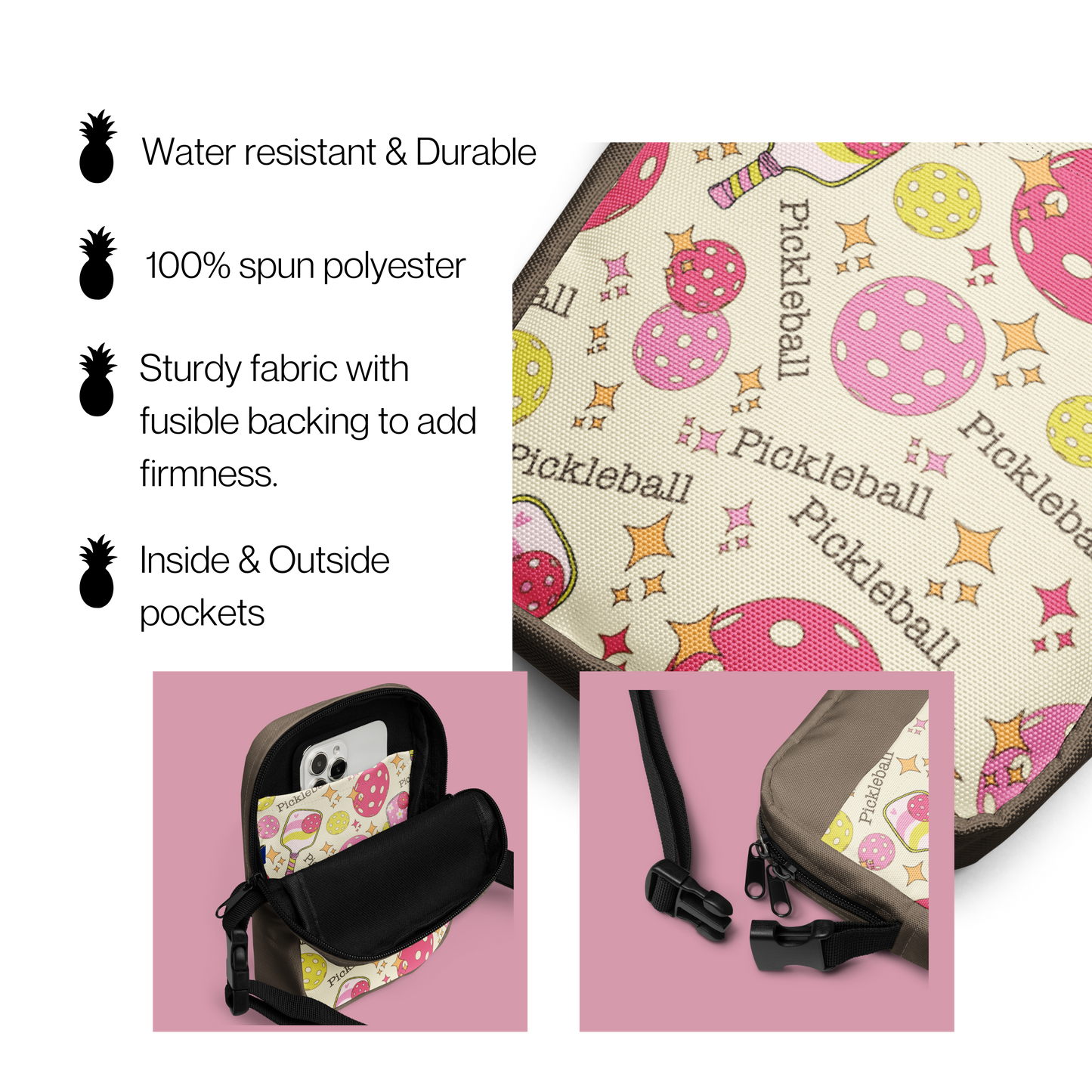 Pickleball Princess Cross Body Bag