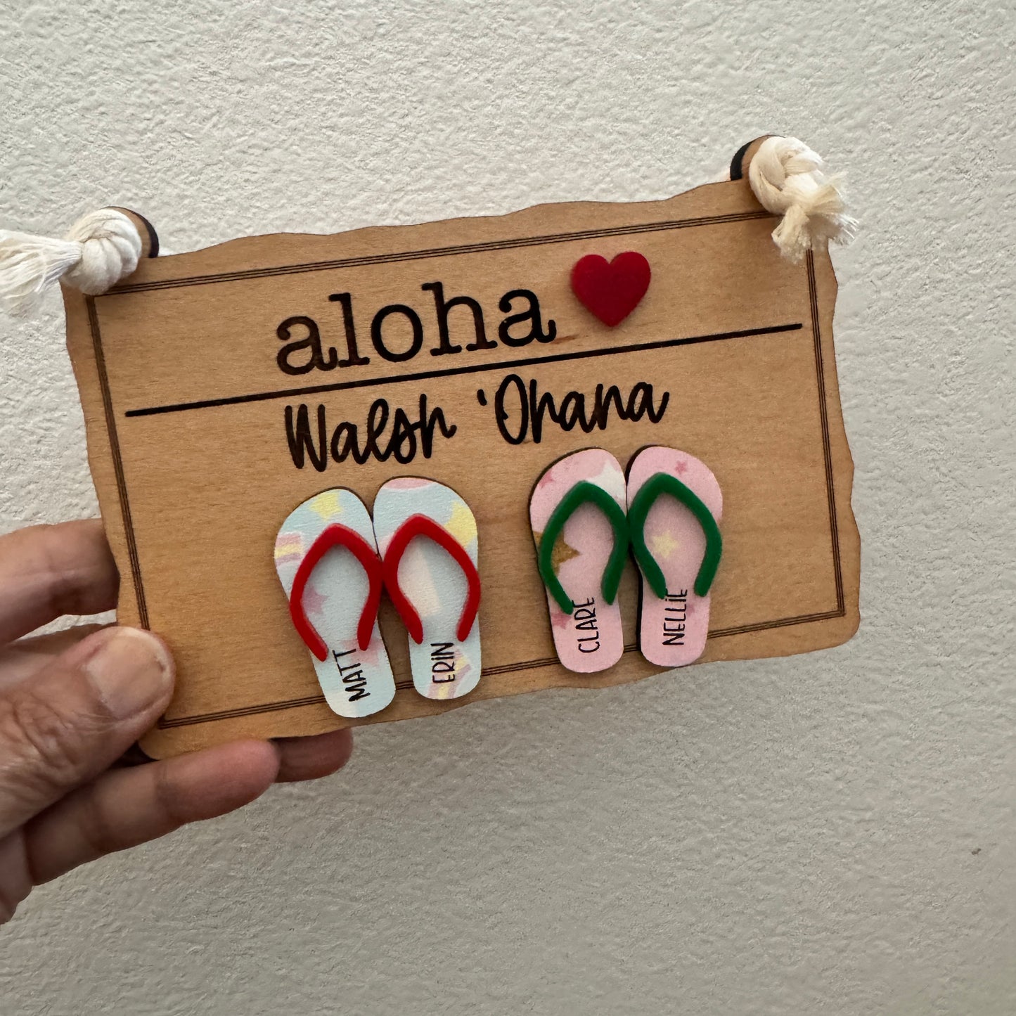 Welcome Mat and Rubbah Slippah Personalized Family Sign