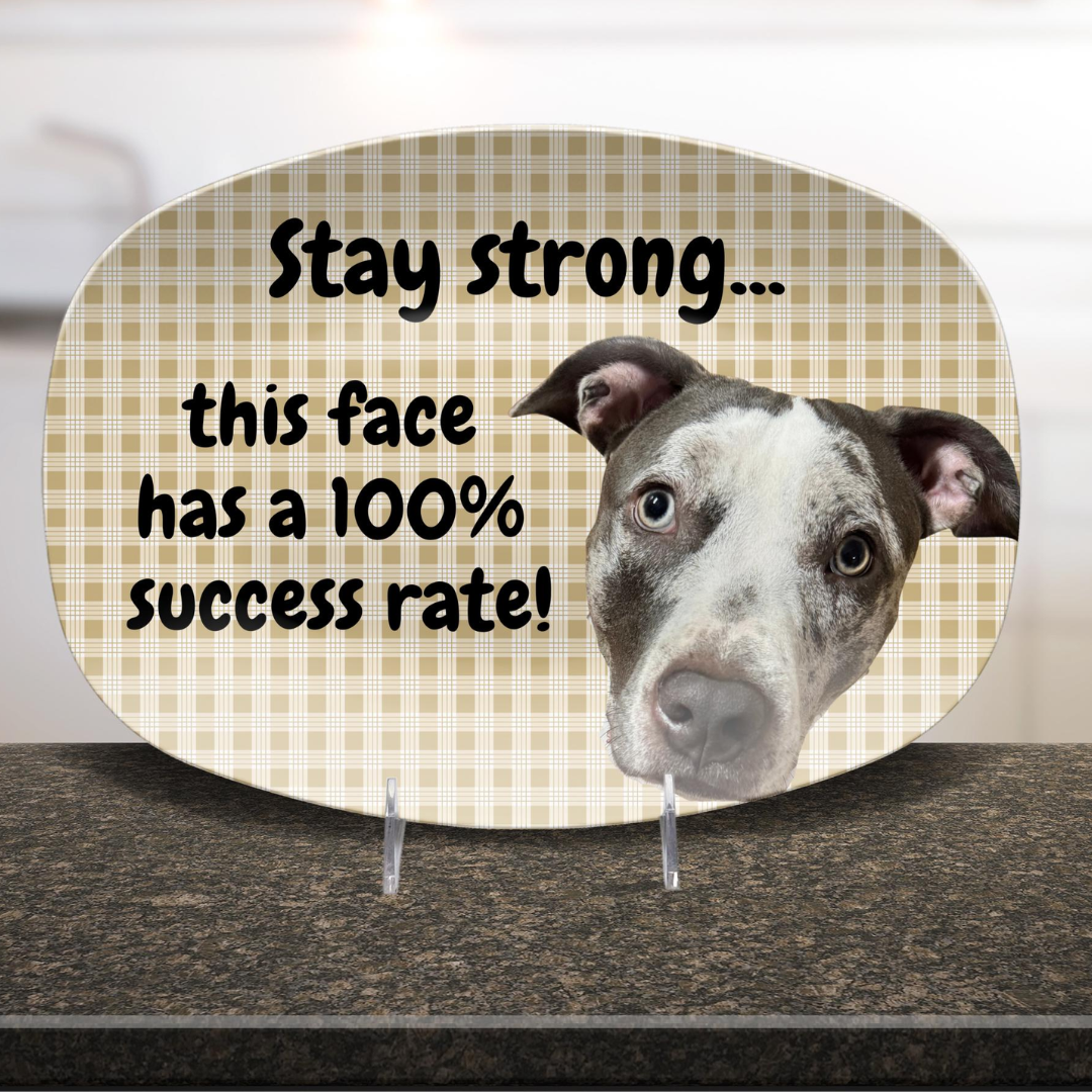 Microwaveable Plate with Custom Dog Face