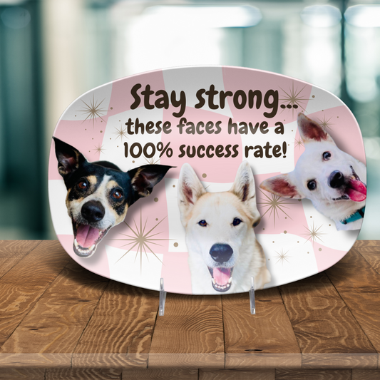 Microwaveable Plate with Custom Dog Face