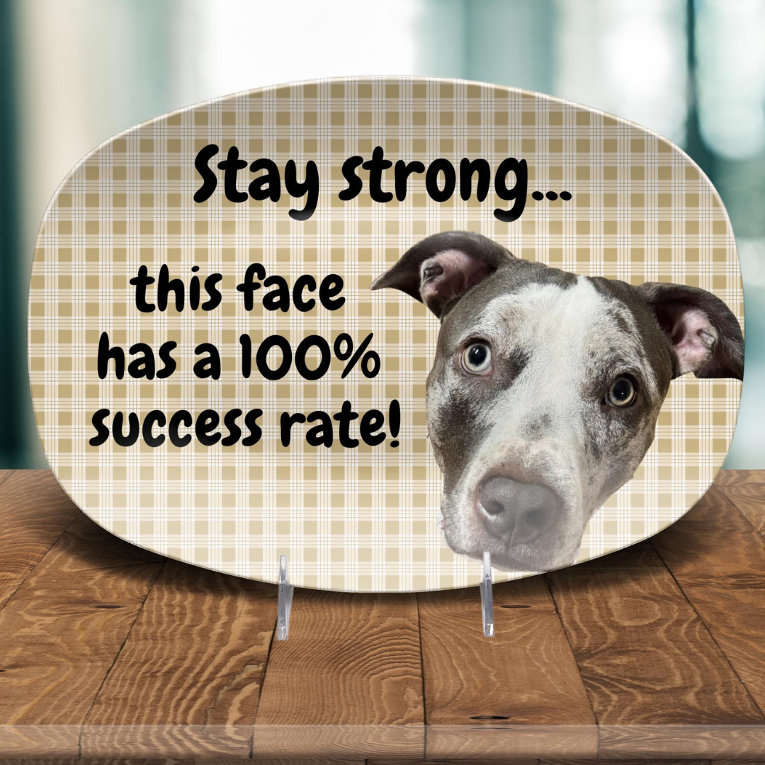 Microwaveable Plate with Custom Dog Face