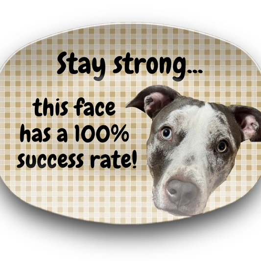 Microwaveable Plate with Custom Dog Face