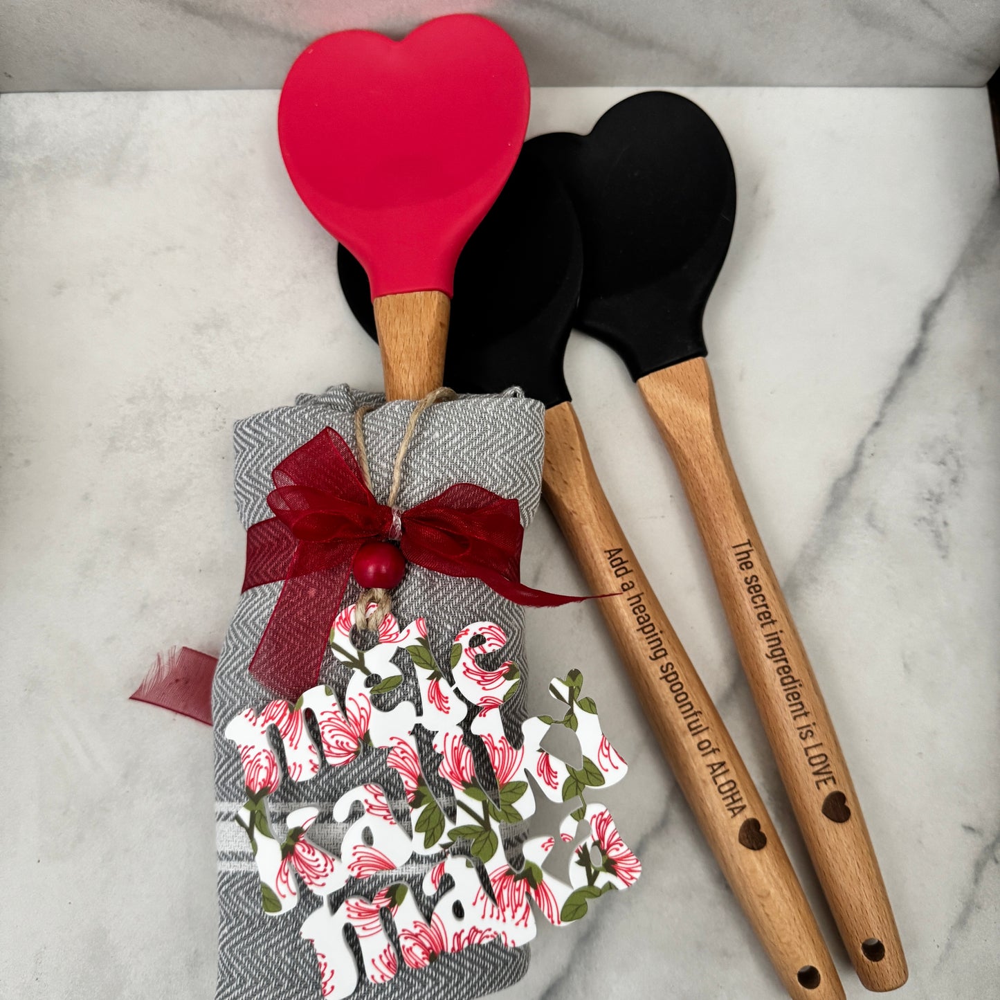 Engraved Heart Spatula Gift Set