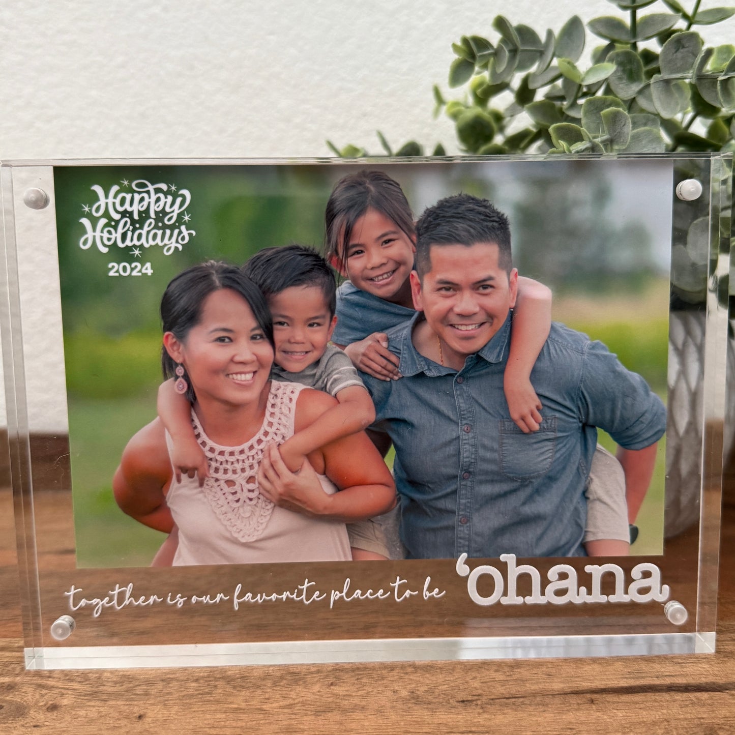 Magnetic Clear Acrylic Frame with Caption