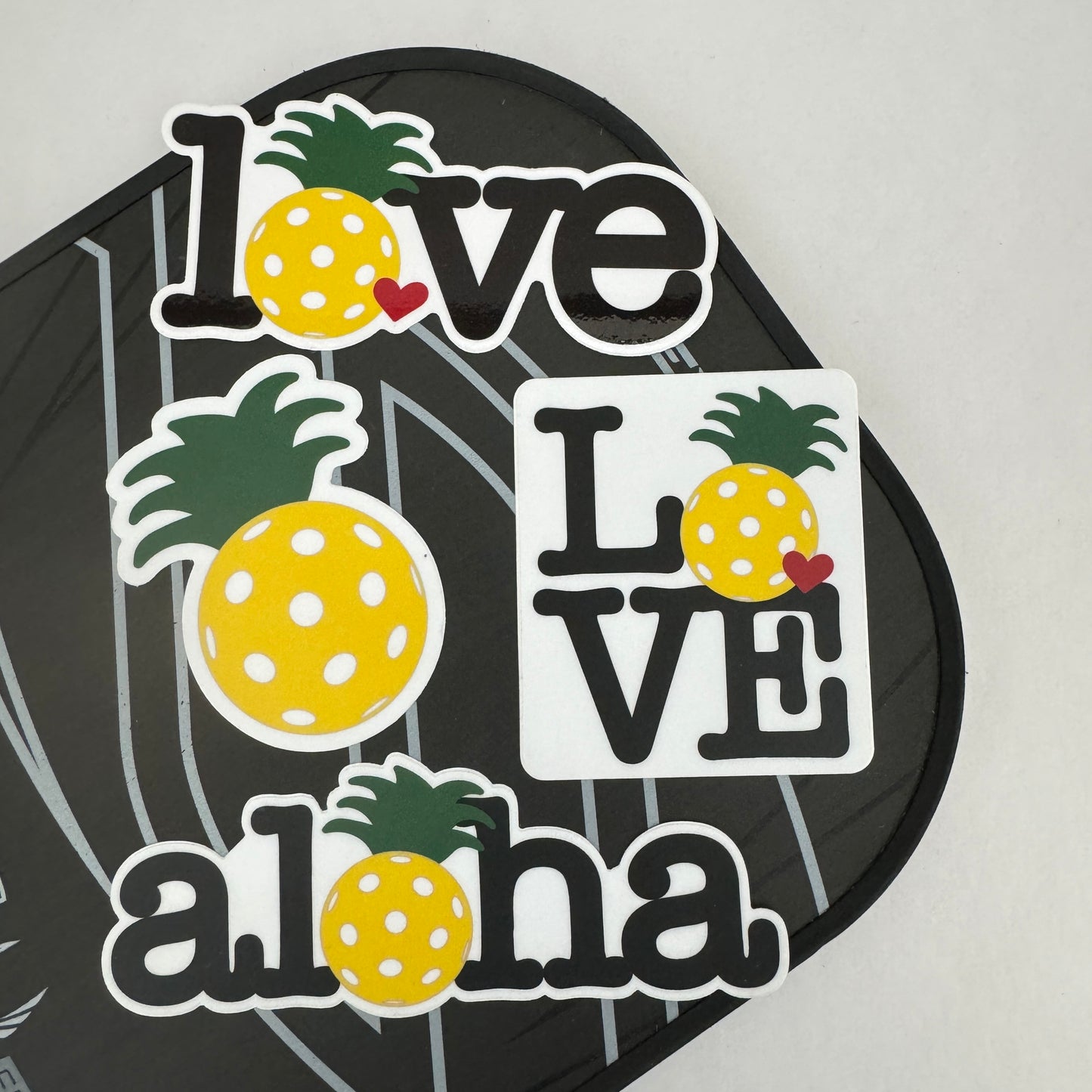 Pickleball Pineapple Stickers 4 pk