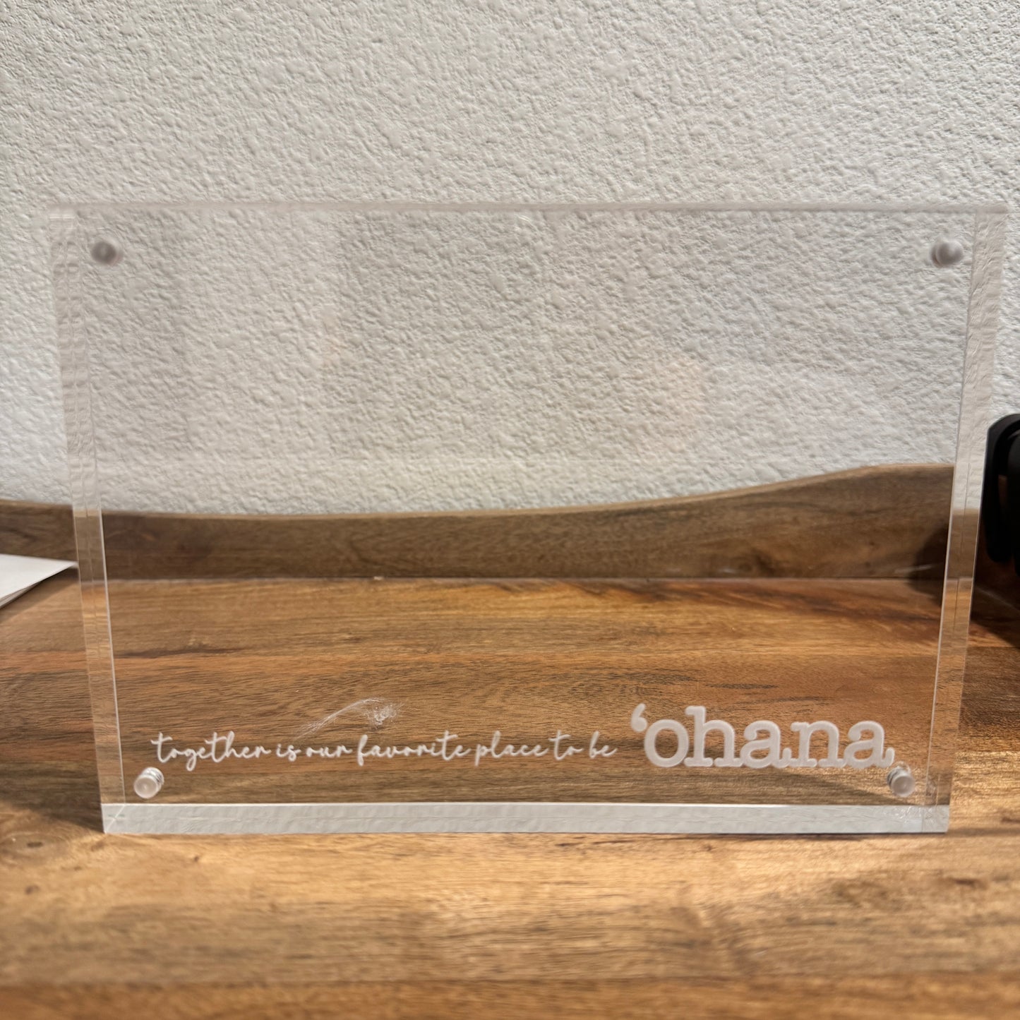 Magnetic Clear Acrylic Frame with Caption