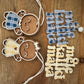 Blue and Yellow Palaka Gingerbread Boy and Girl