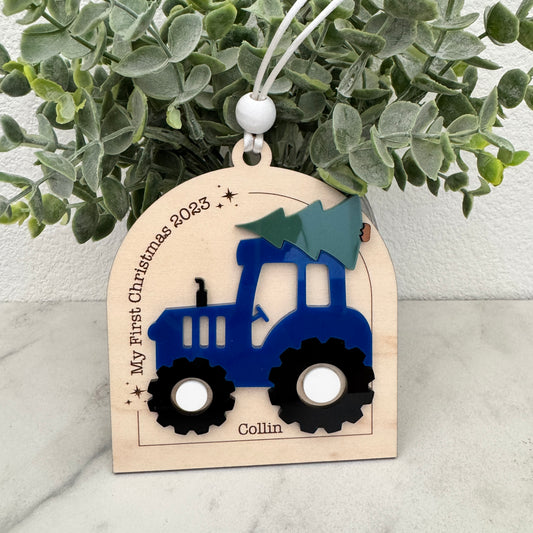 Tractor Ornament - Baby's First Christmas