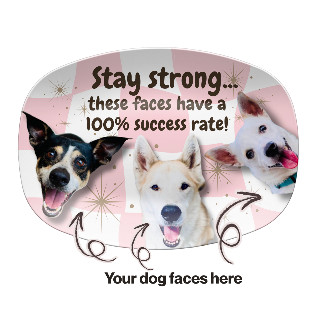 Microwaveable Plate with Custom Dog Face