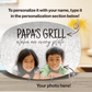 Microwaveable Grill Plate with Custom Photo