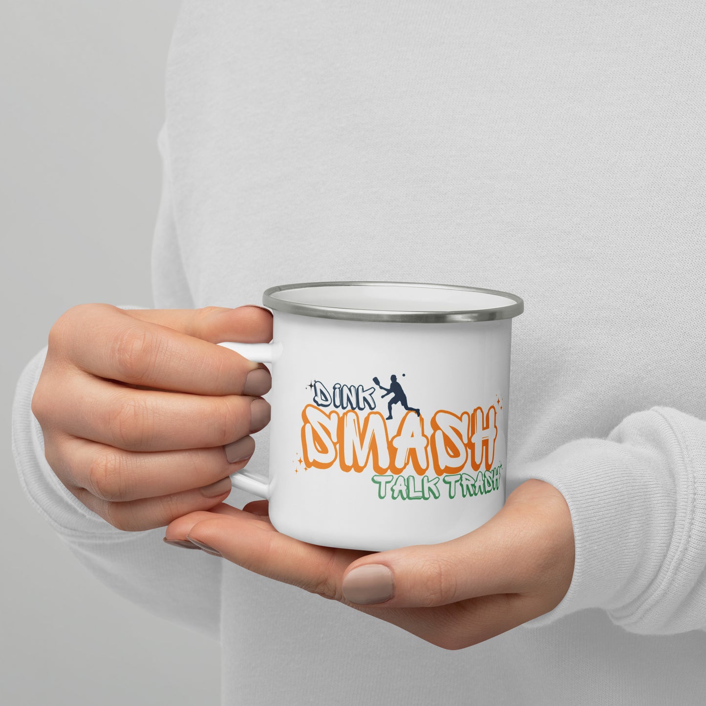 Dink Smash and Talk Trash Enamel Mug