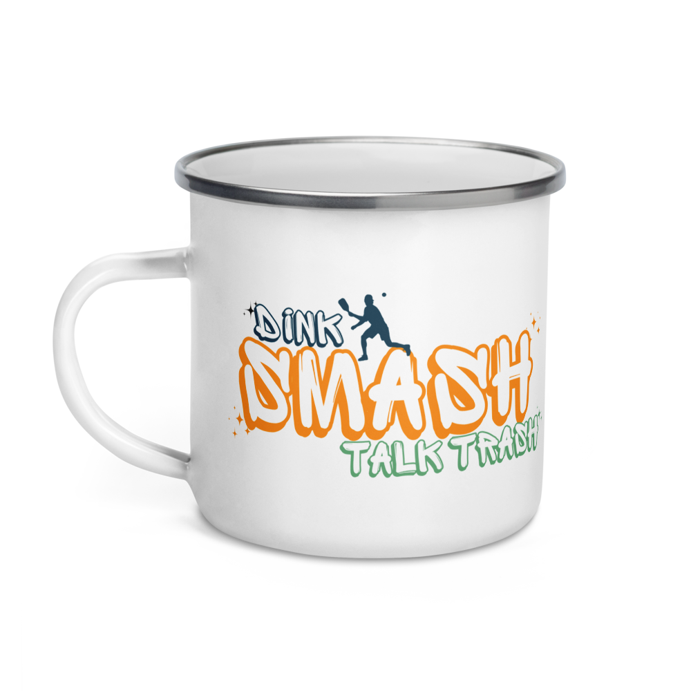 Dink Smash and Talk Trash Enamel Mug