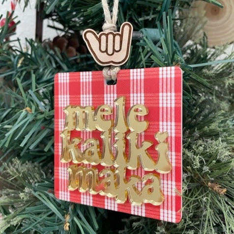 Shaka Palaka and Mele Kalikimaka Ornament