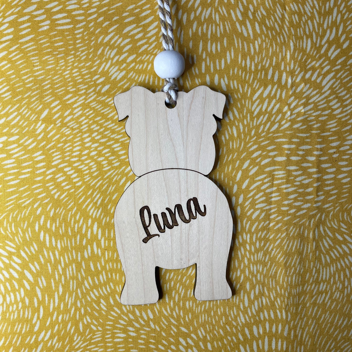 Personalized Doggy Butt Christmas Ornaments